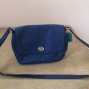 Blue coach crossbody bag